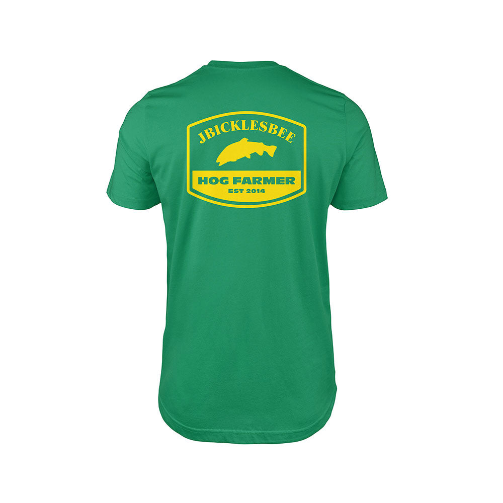 Retro Hog Farmer Trout Tee Fishing T-Shirt