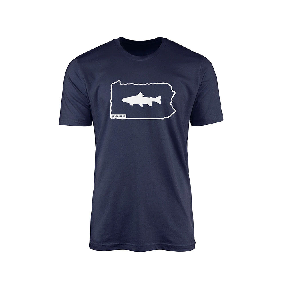 Keystone State Line Trout Fishing T-Shirt