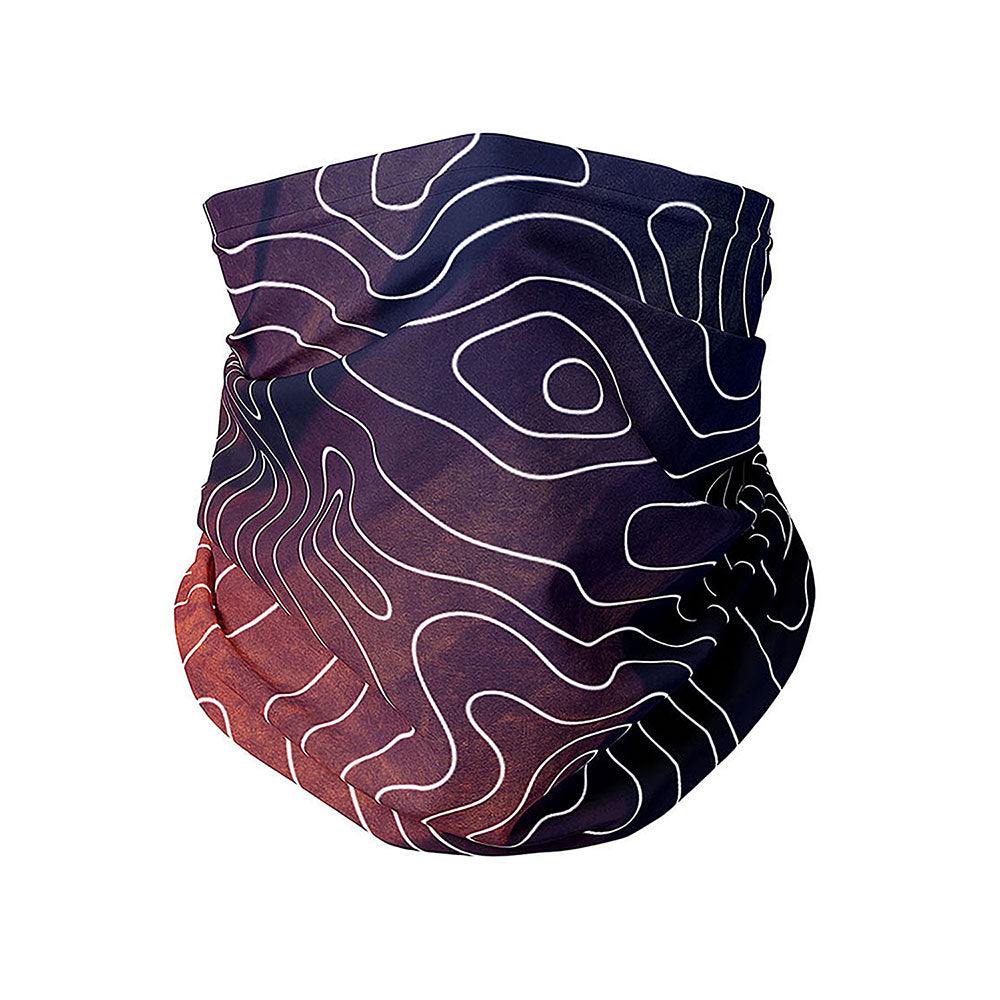 Topographical Fishing Neck Gaiter Sun Protection