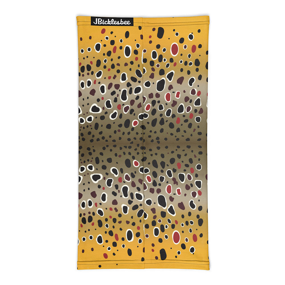 Sun Protection Fishing Neck Gaiter Brown Trout PatternSun Protection Fishing Neck Gaiter Brown Trout Pattern