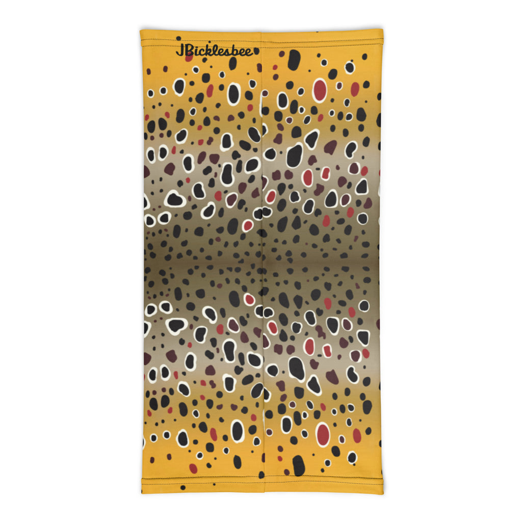 Sun Protection Fishing Neck Gaiter, Brown Trout Pattern
