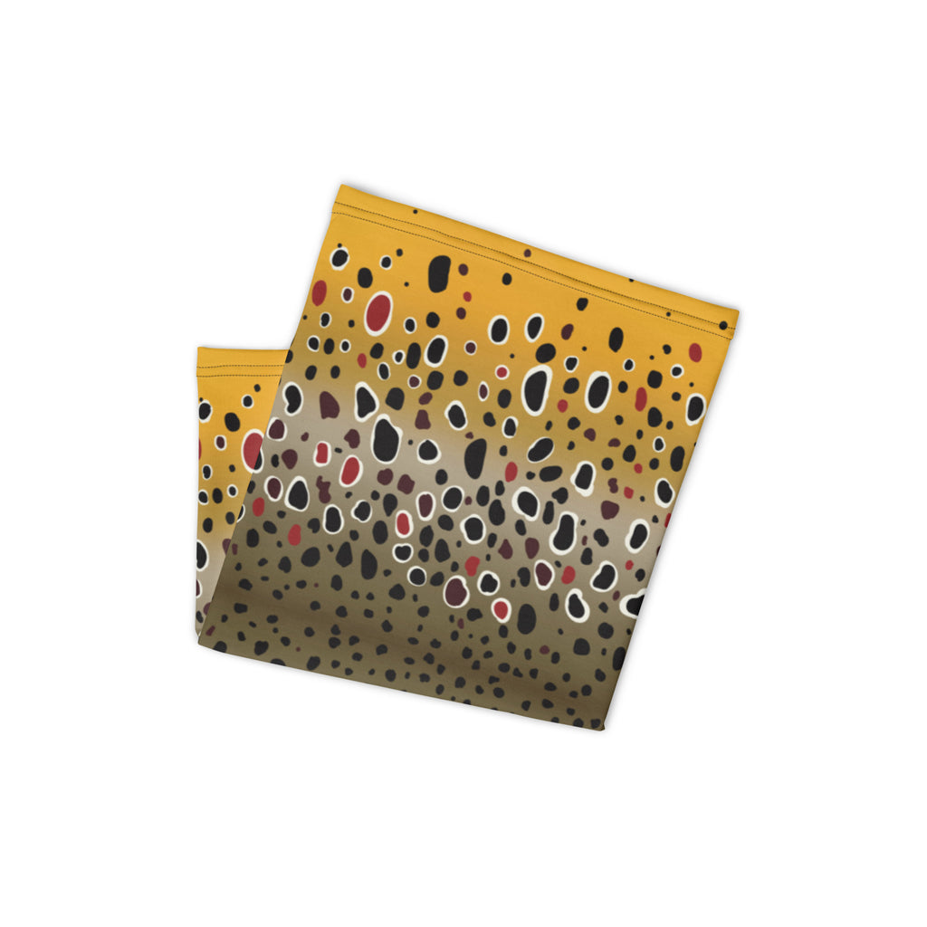 Sun Protection Fishing Neck Gaiter, Brown Trout Pattern
