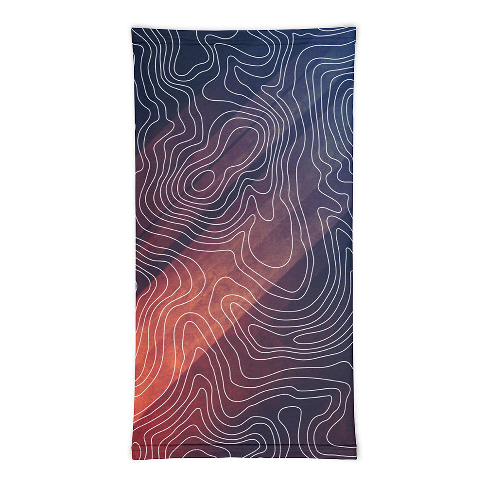Topographical Fishing Neck Gaiter Sun Protection