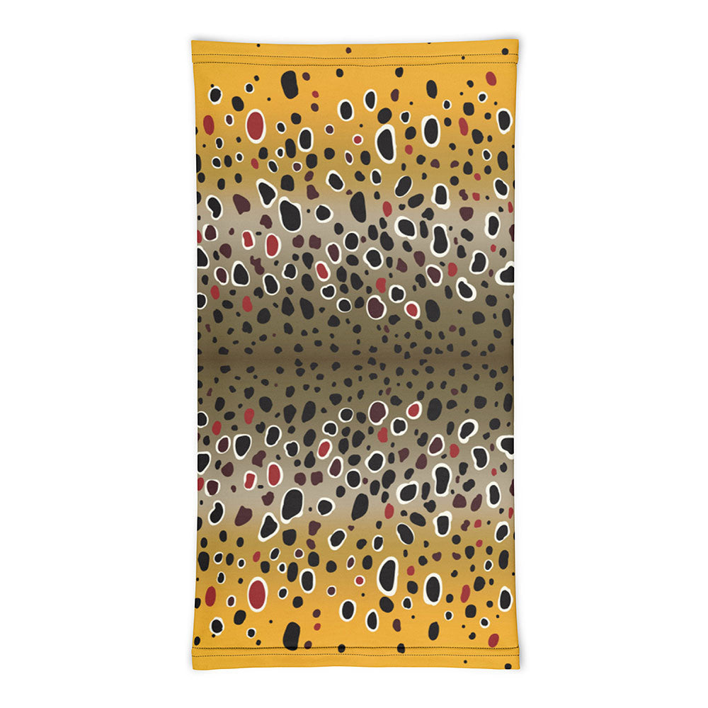 Sun Protection Fishing Neck Gaiter Brown Trout Pattern