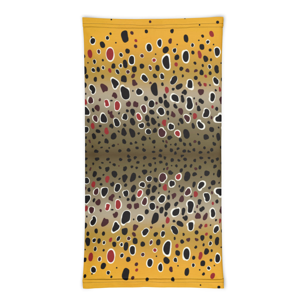 Sun Protection Fishing Neck Gaiter, Brown Trout Pattern