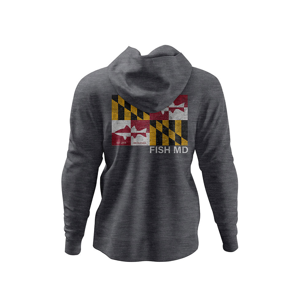 Maryland Flag "Striper" Rockfish Hoodie