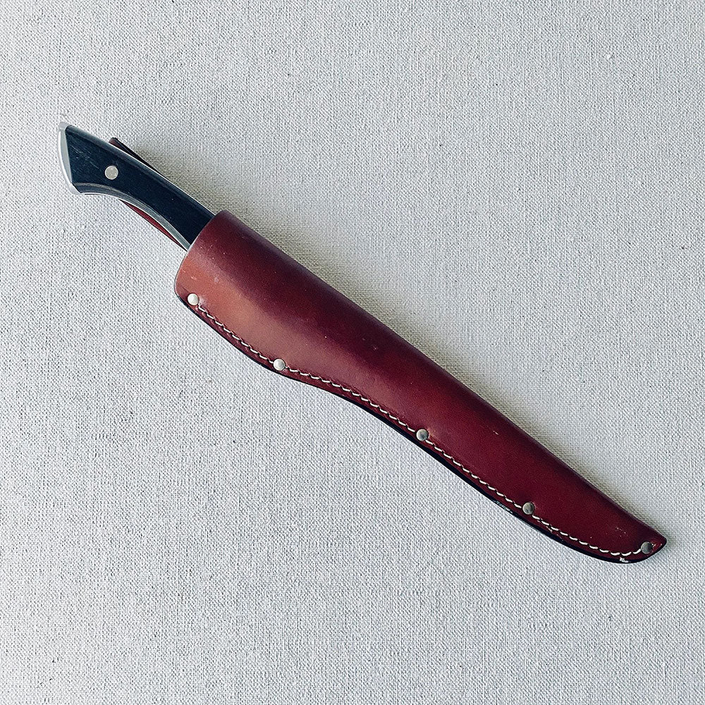 Vintage Zylco 2000 USA Fishing Filet Knife with Leather Sheath