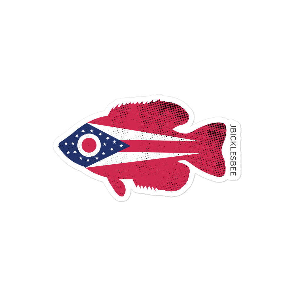 Good River Ohio Goggle Eye Rock Bass Sticker