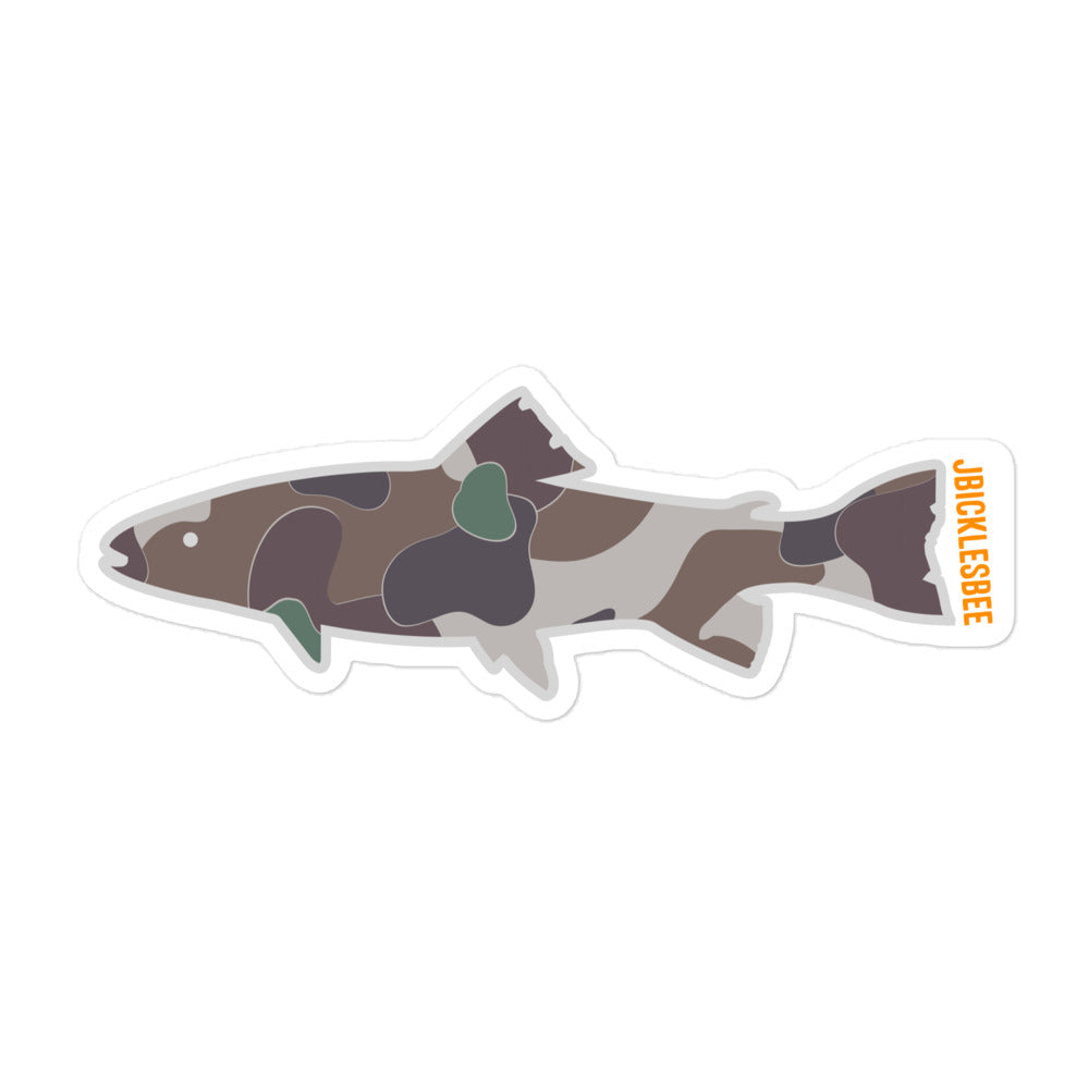 TACTICAL TROUT Camo Sticker